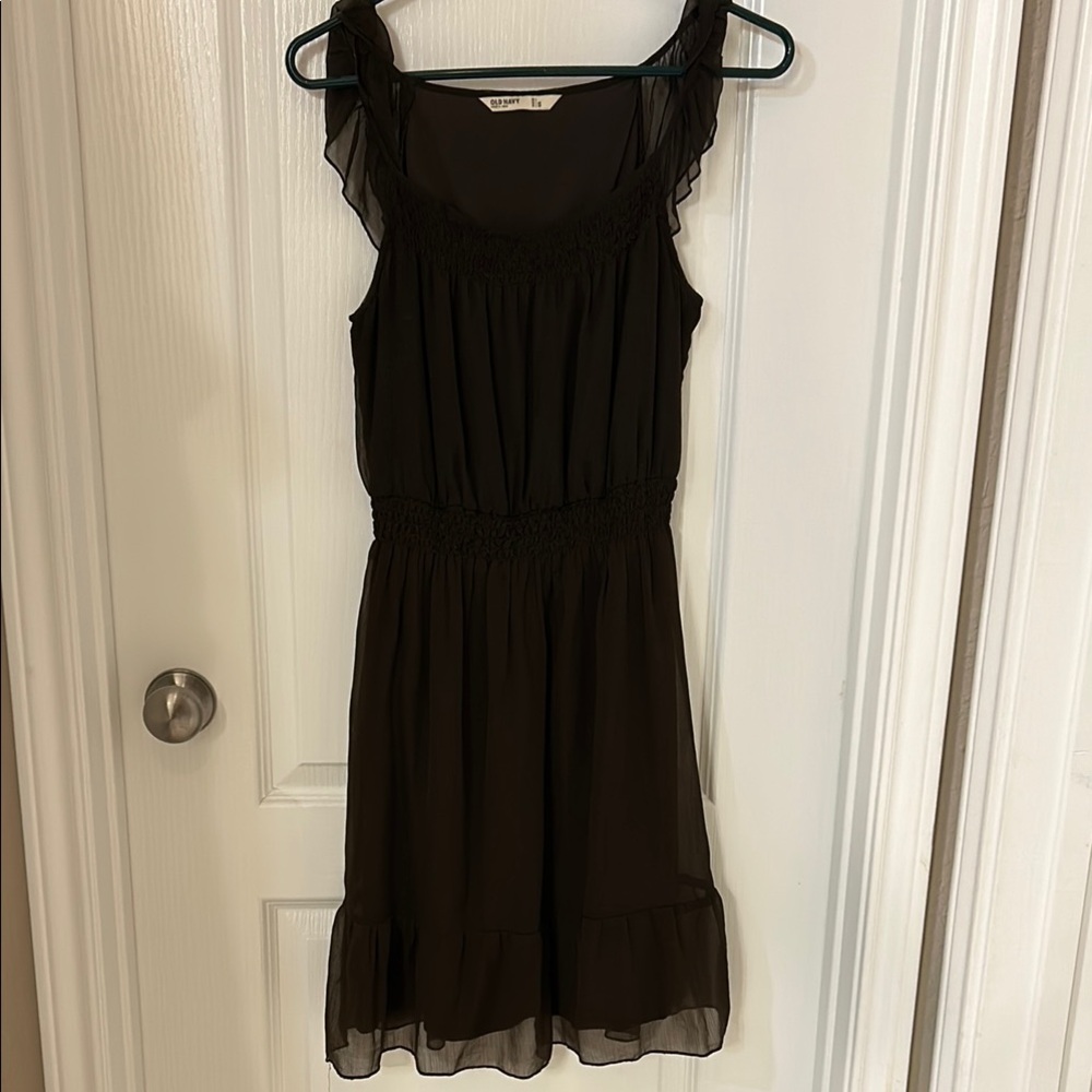 Old Navy brown Pleated Mini Sundress